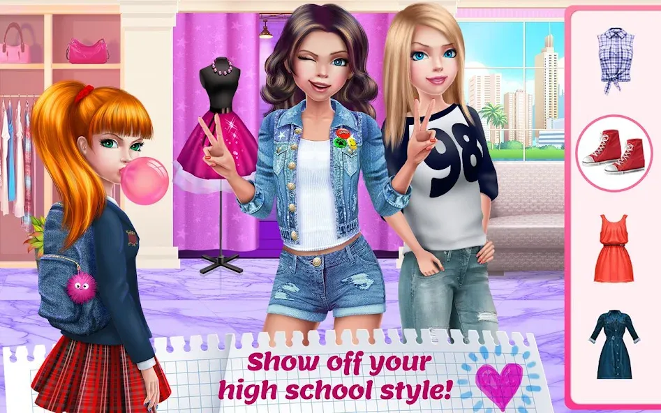 Скачать взломанную High School Crush — Love Story  [МОД Unlimited Money] — стабильная версия apk на Андроид screen 3