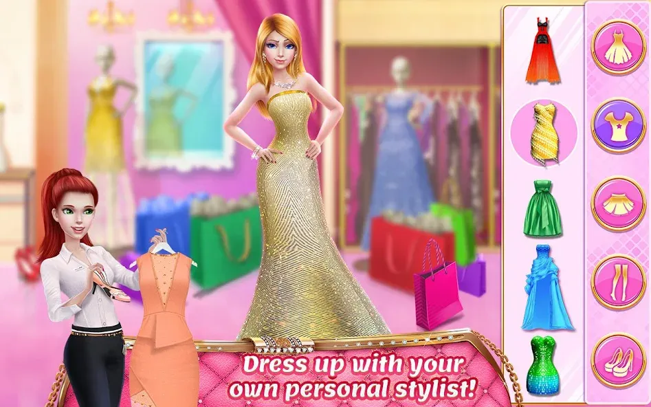 Скачать взломанную Rich Girl Mall — Shopping Game  [МОД Unlocked] — последняя версия apk на Андроид screen 1