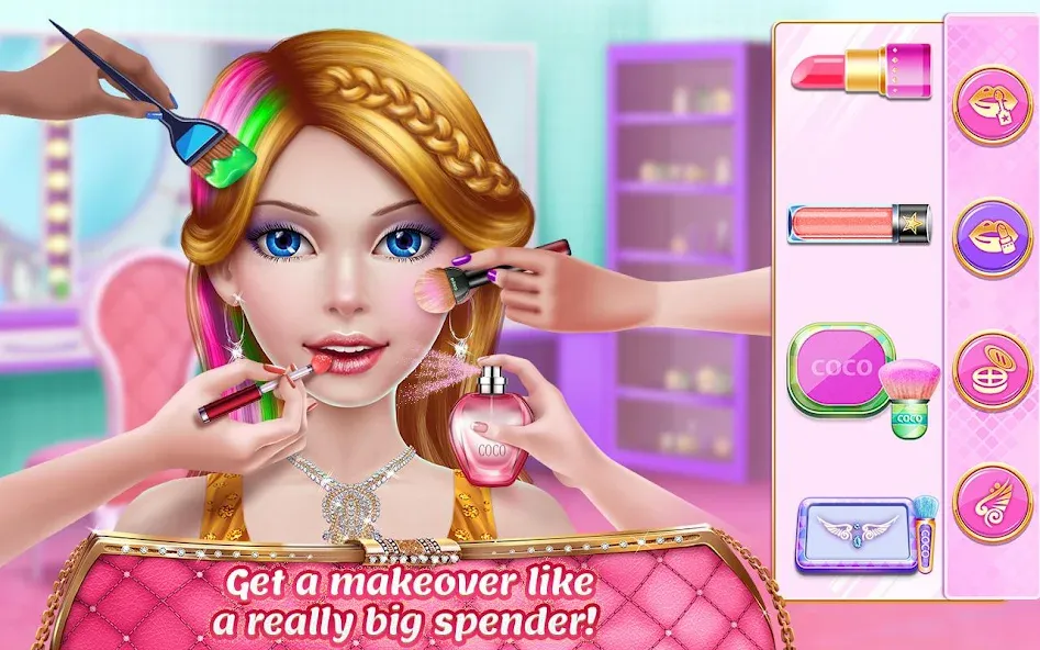 Скачать взломанную Rich Girl Mall — Shopping Game  [МОД Unlocked] — последняя версия apk на Андроид screen 3