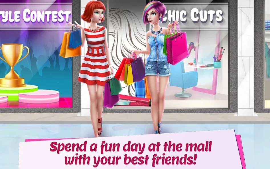 Скачать взлом Shopping Mall Girl: Chic Game  [МОД Много монет] — полная версия apk на Андроид screen 2