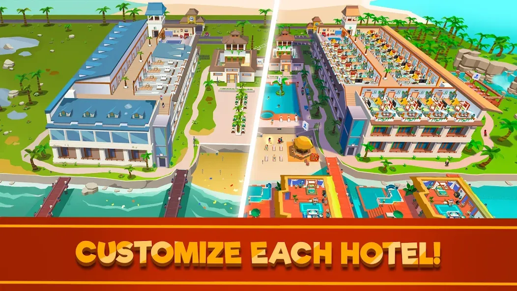 Скачать взлом Hotel Empire Tycoon－Idle Game  [МОД Много монет] — полная версия apk на Андроид screen 2