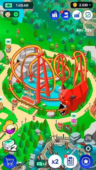 Взлом Idle Theme Park Tycoon (Айдел Тем Парк Тайкун)  [МОД Много монет] — последняя версия apk на Андроид screen 5