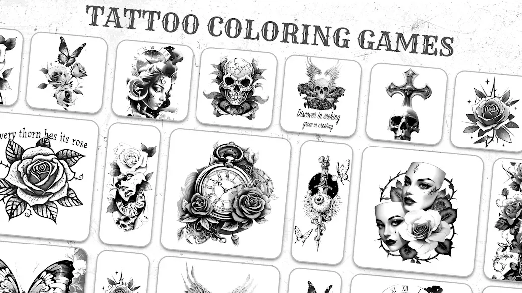 Взломанная Tattoo Coloring games  [МОД Menu] — последняя версия apk на Андроид screen 4