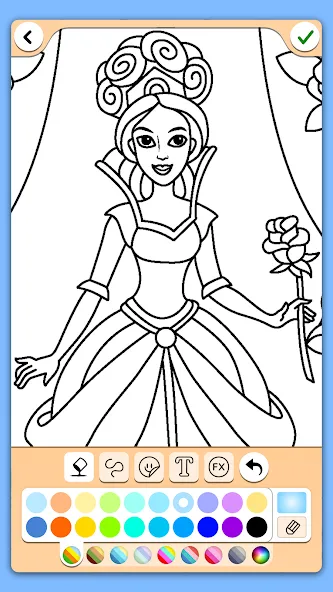 Скачать взломанную Coloring for girls and women  [МОД Menu] — последняя версия apk на Андроид screen 4