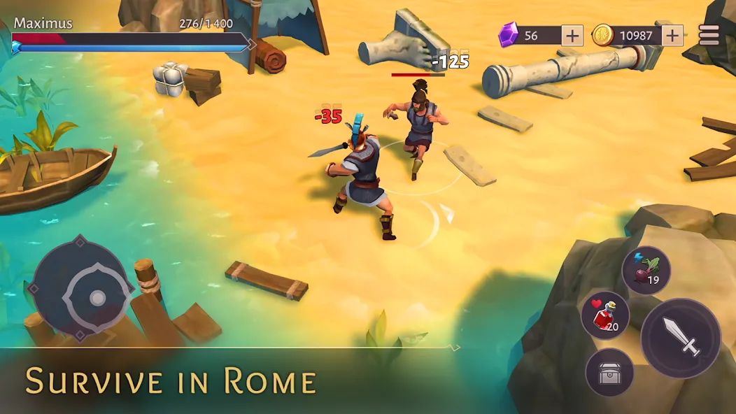 Взломанная Gladiators: Survival in Rome  [МОД Бесконечные монеты] — полная версия apk на Андроид screen 1