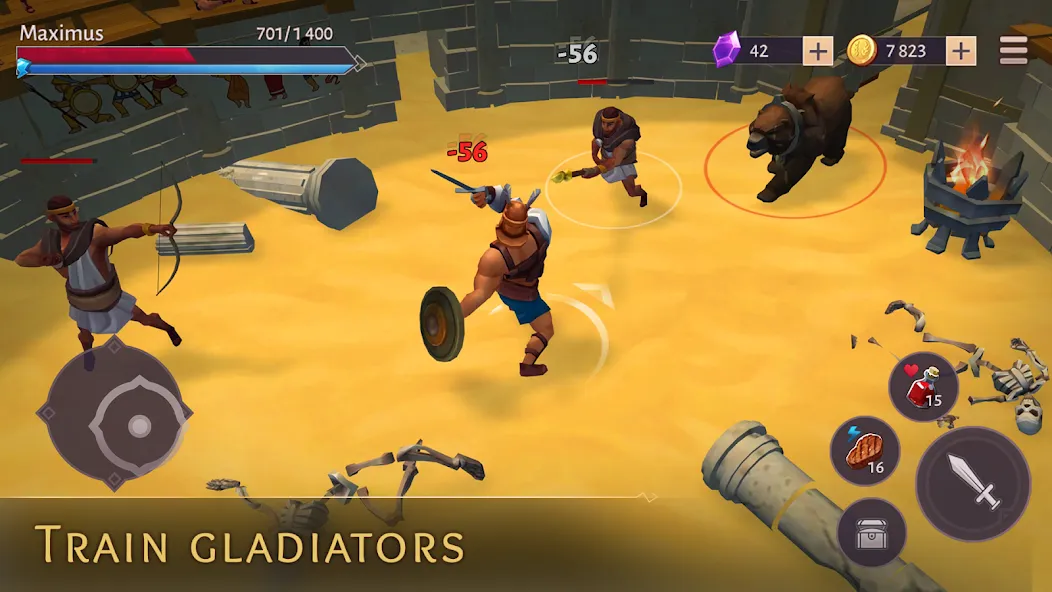 Взломанная Gladiators: Survival in Rome  [МОД Бесконечные монеты] — полная версия apk на Андроид screen 3