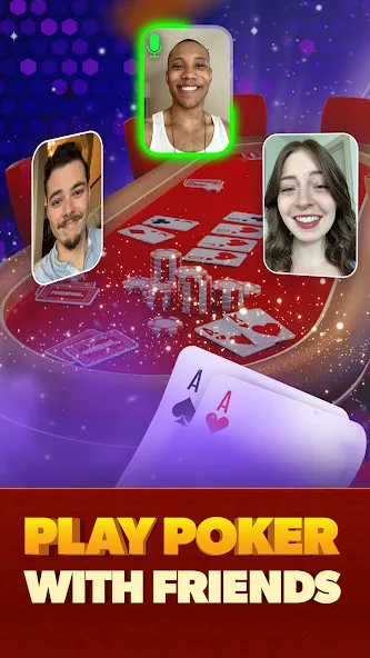 Скачать взломанную Poker Face: Texas Holdem Poker (Покер Фейс)  [МОД Mega Pack] — стабильная версия apk на Андроид screen 1