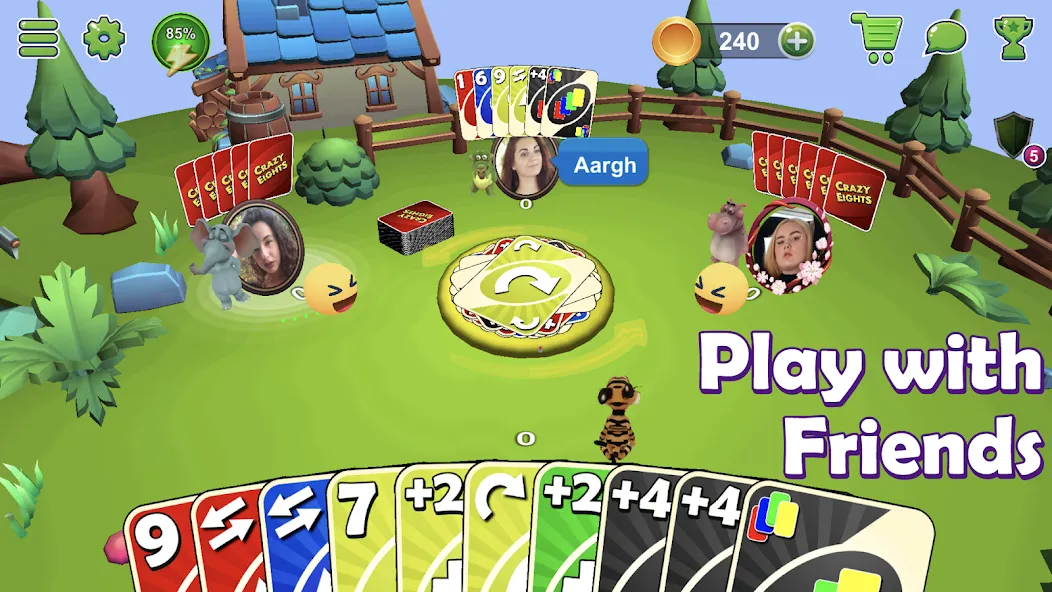 Взломанная Crazy Eights 3D (КрэйзиЭйтс)  [МОД Бесконечные монеты] — последняя версия apk на Андроид screen 2