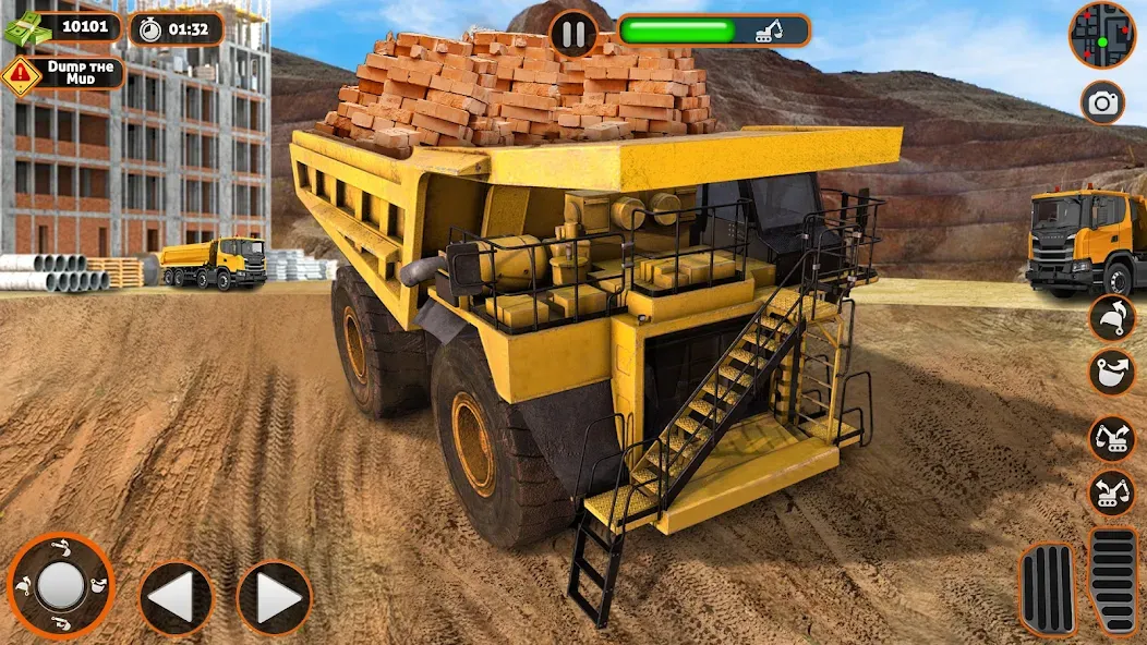 Скачать взломанную Construction Dump Truck Game (Конструкционный симулятор самосвала)  [МОД Меню] — стабильная версия apk на Андроид screen 2