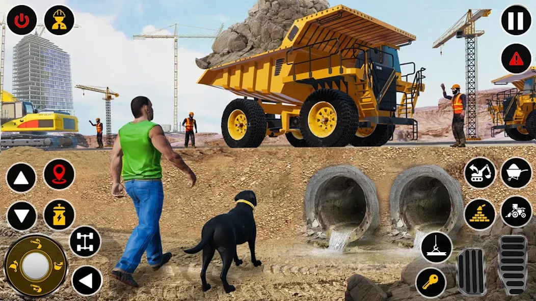 Скачать взломанную Construction Dump Truck Game (Конструкционный симулятор самосвала)  [МОД Меню] — стабильная версия apk на Андроид screen 3