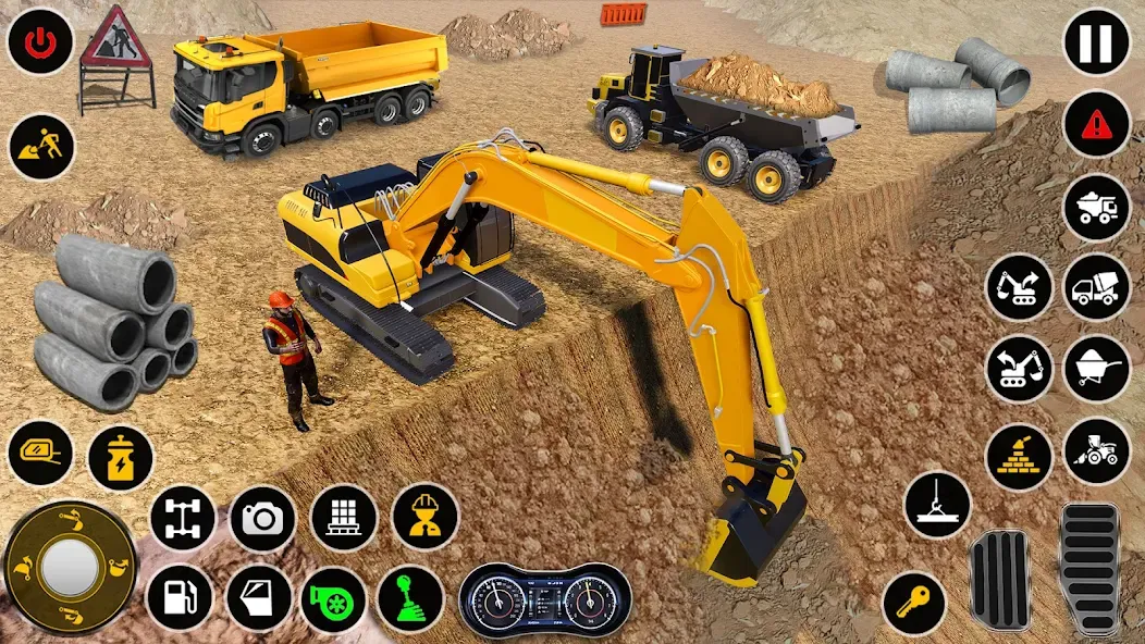 Скачать взломанную Construction Dump Truck Game (Конструкционный симулятор самосвала)  [МОД Меню] — стабильная версия apk на Андроид screen 5