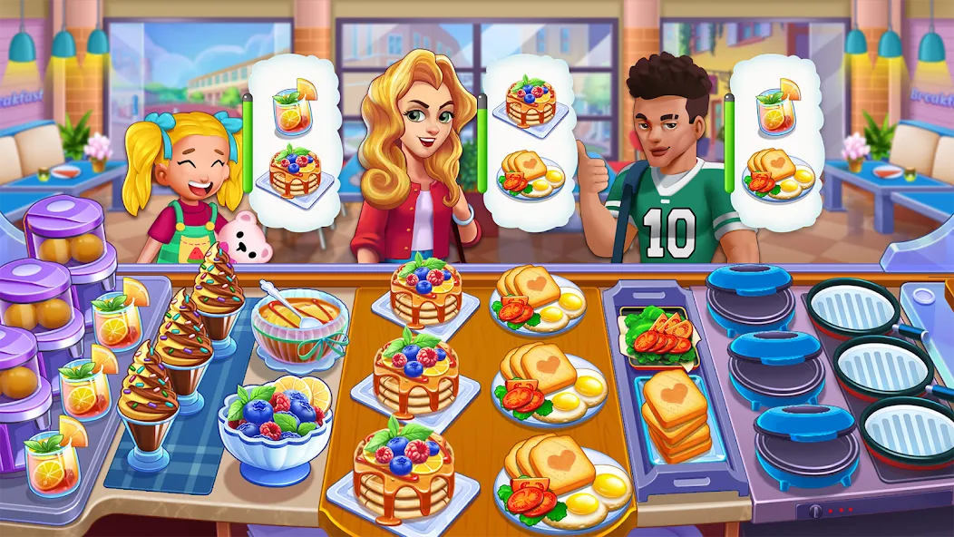 Скачать взлом Food Voyage: Fun Cooking Games (Фуд Воядж)  [МОД Mega Pack] — стабильная версия apk на Андроид screen 3