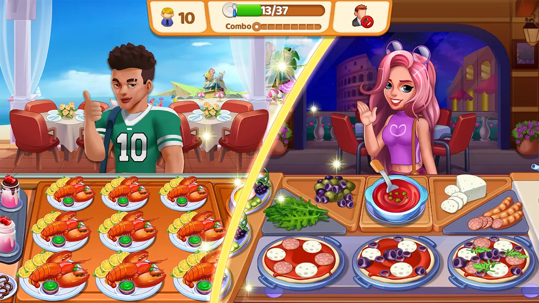 Скачать взлом Food Voyage: Fun Cooking Games (Фуд Воядж)  [МОД Mega Pack] — стабильная версия apk на Андроид screen 5