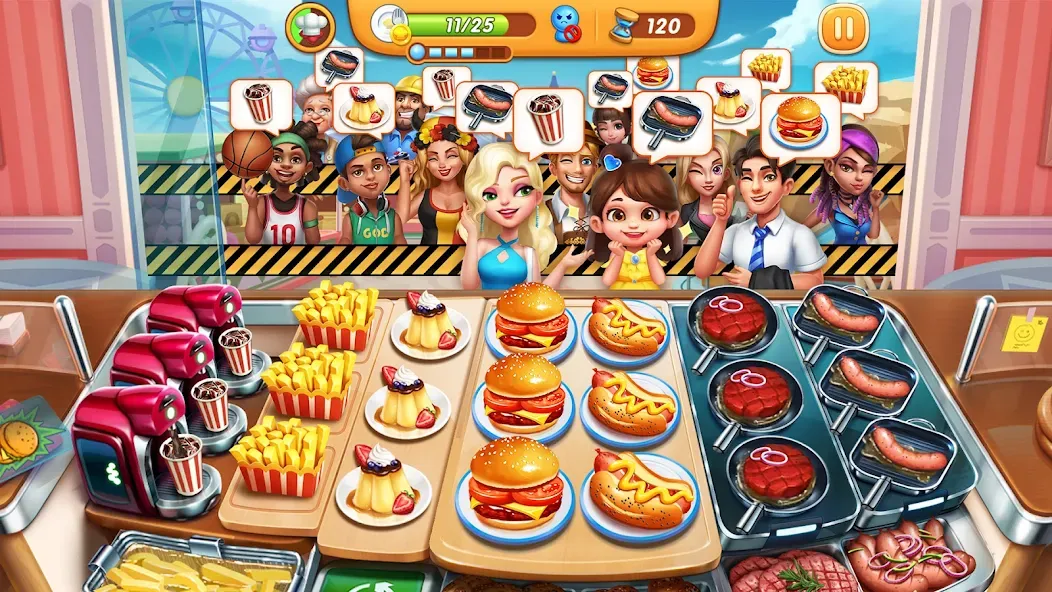 Взлом Cooking City — Cooking Games (Кукинг Сити)  [МОД Много денег] — полная версия apk на Андроид screen 1