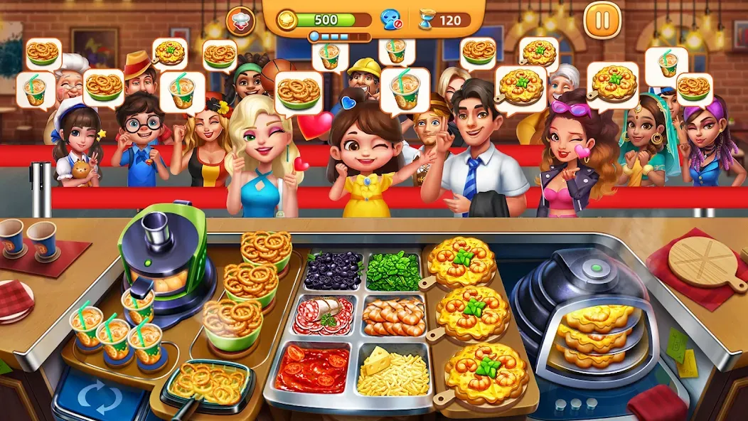 Взлом Cooking City — Cooking Games (Кукинг Сити)  [МОД Много денег] — полная версия apk на Андроид screen 2