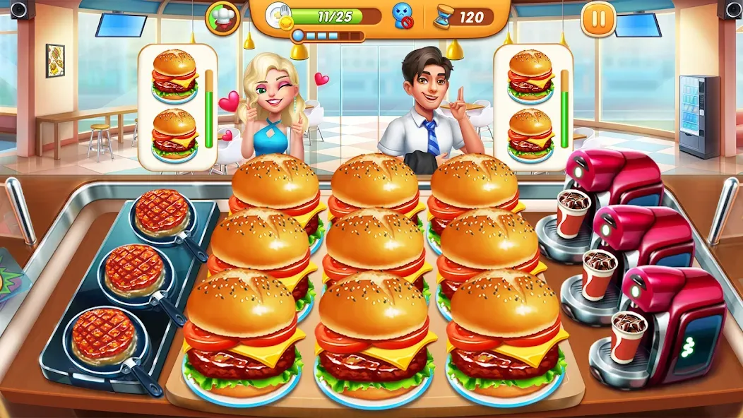 Взлом Cooking City — Cooking Games (Кукинг Сити)  [МОД Много денег] — полная версия apk на Андроид screen 3