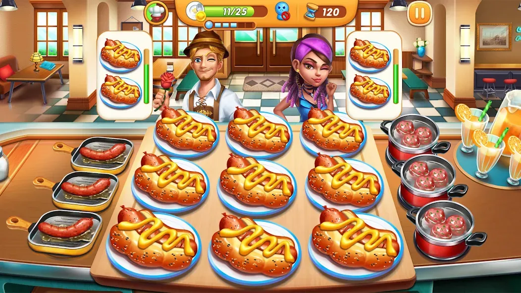 Взлом Cooking City — Cooking Games (Кукинг Сити)  [МОД Много денег] — полная версия apk на Андроид screen 4