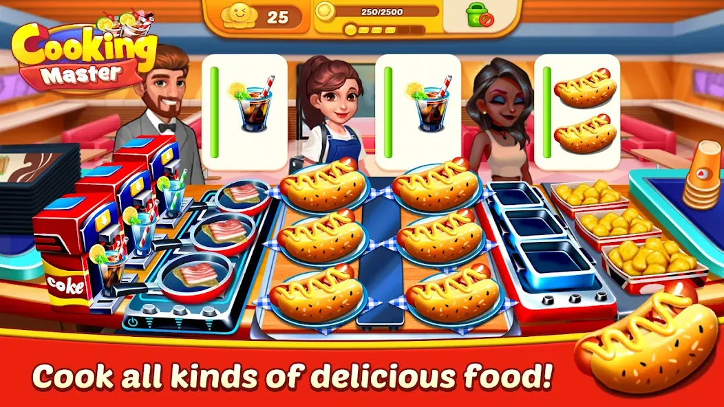 Взлом Cooking Master:Restaurant Game (Кукинг Мастер)  [МОД Все открыто] — последняя версия apk на Андроид screen 2