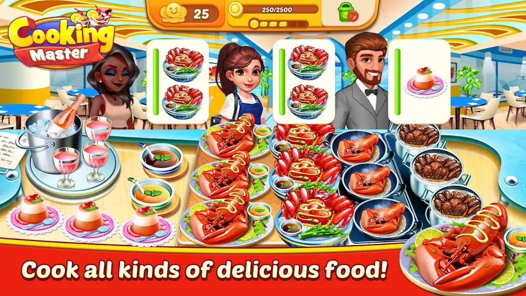 Взлом Cooking Master:Restaurant Game (Кукинг Мастер)  [МОД Все открыто] — последняя версия apk на Андроид screen 4