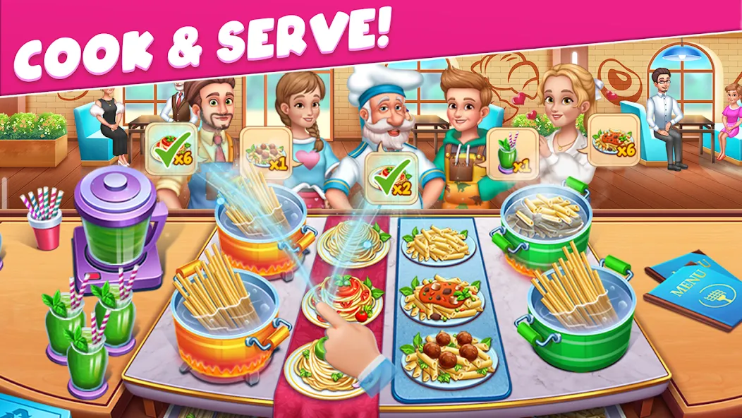 Скачать взломанную Cooking Taste Restaurant Games  [МОД Много денег] — последняя версия apk на Андроид screen 3