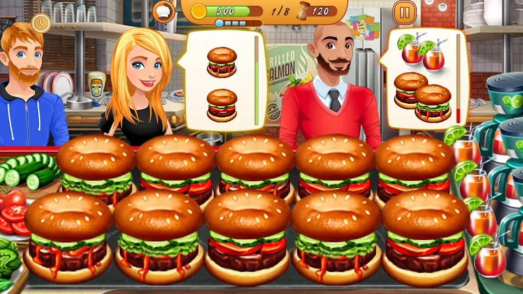 Взломанная Cooking Team: Restaurant Games  [МОД Unlimited Money] — полная версия apk на Андроид screen 4