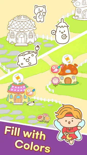 Скачать взломанную Color Town: My Lovely World (Цолор Таун)  [МОД Menu] — последняя версия apk на Андроид screen 5