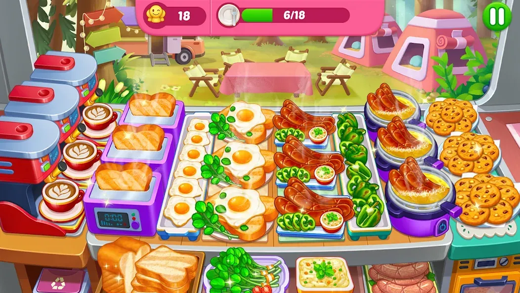 Скачать взлом Crazy Cooking Diner: Chef Game (Крейзи кукинг дайнер)  [МОД Unlocked] — полная версия apk на Андроид screen 3