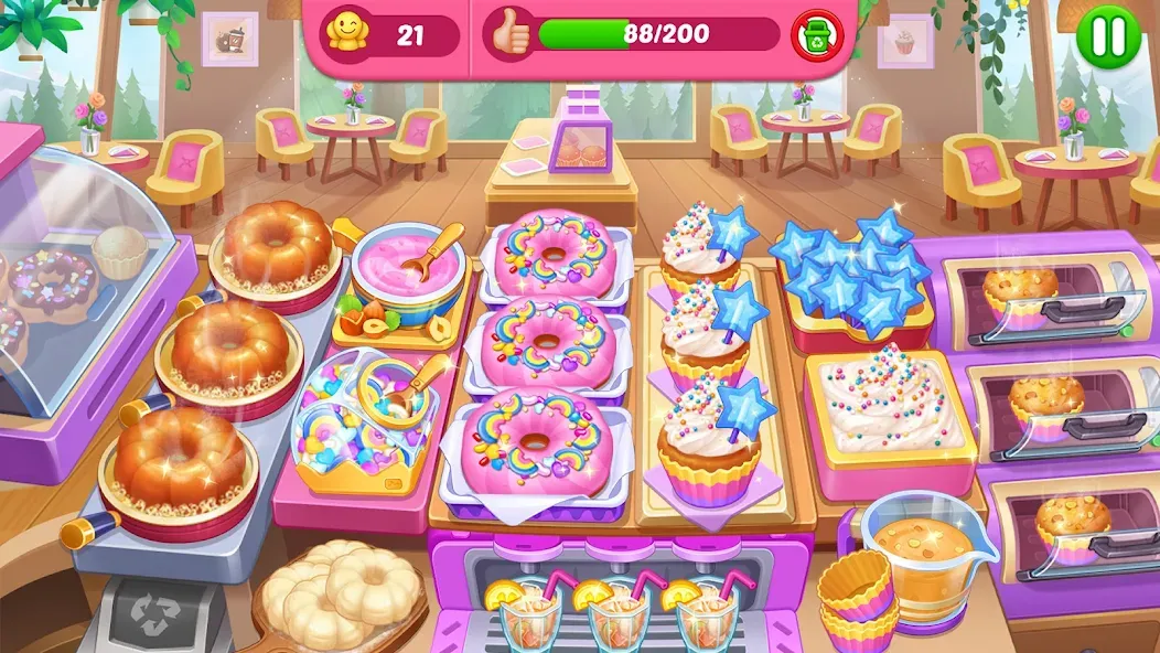 Скачать взлом Crazy Cooking Diner: Chef Game (Крейзи кукинг дайнер)  [МОД Unlocked] — полная версия apk на Андроид screen 5