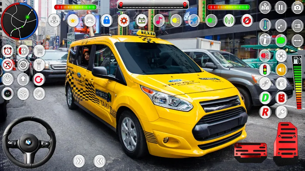 Скачать взломанную US Taxi Game 2023-Taxi Driver  [МОД Unlimited Money] — полная версия apk на Андроид screen 3