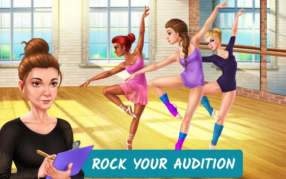 Скачать взломанную Dance School Stories  [МОД Menu] — стабильная версия apk на Андроид screen 1