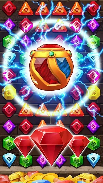 Скачать взломанную Jewel Ancient Pyramid Treasure  [МОД Unlocked] — последняя версия apk на Андроид screen 1