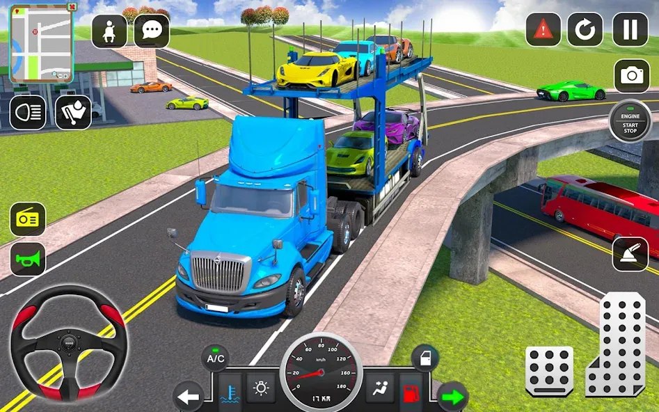 Взломанная Trailer Truck Car Transport 3D  [МОД Unlimited Money] — стабильная версия apk на Андроид screen 2