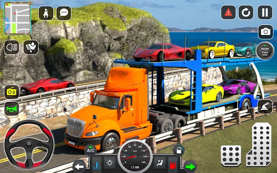 Взломанная Trailer Truck Car Transport 3D  [МОД Unlimited Money] — стабильная версия apk на Андроид screen 4