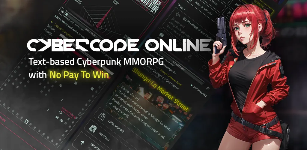 Скачать взломанную CyberCode Online -Text MMORPG (СайберКод Онлайн)  [МОД Unlocked] — последняя версия apk на Андроид screen 1