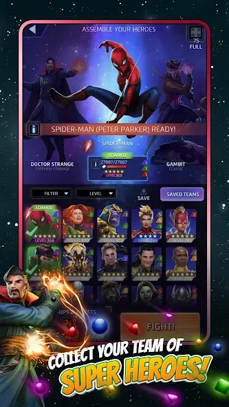 Взлом MARVEL Puzzle Quest: Hero RPG (Марвел Пазл Квест)  [МОД Menu] — полная версия apk на Андроид screen 2