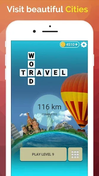 Скачать взломанную Word Travel: Wonders Trip Game  [МОД Все открыто] — стабильная версия apk на Андроид screen 2