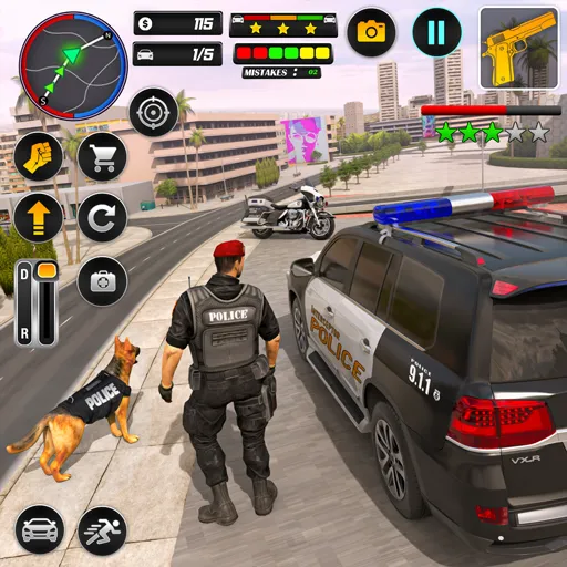 Скачать взлом Police Car Chase Car Games  [МОД Все открыто] — полная версия apk на Андроид screen 1