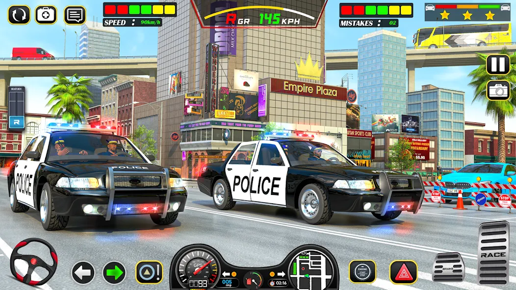 Скачать взлом Police Car Chase Car Games  [МОД Все открыто] — полная версия apk на Андроид screen 3