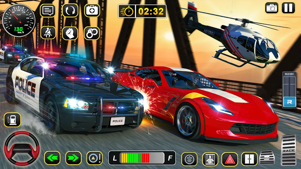 Скачать взлом Police Car Chase Car Games  [МОД Все открыто] — полная версия apk на Андроид screen 5