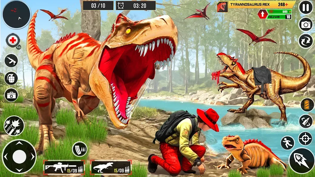 Скачать взлом Real Dino Hunter 3D Gun Games (Уайлд Динозавр Хантер Ган Геймс)  [МОД Меню] — последняя версия apk на Андроид screen 1