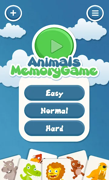 Взлом Animals memory game for kids  [МОД Unlimited Money] — стабильная версия apk на Андроид screen 1