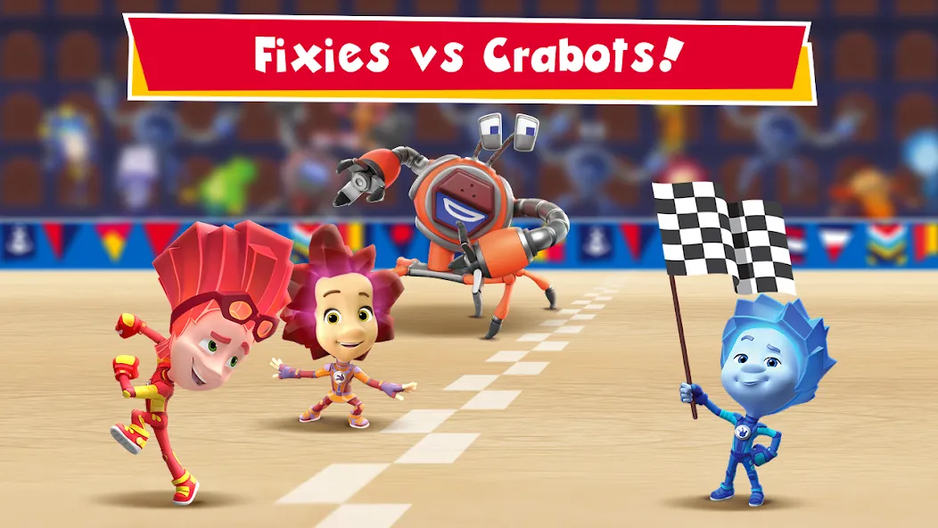 Взломанная Fixies vs Crabots: Cool Game!  [МОД Меню] — полная версия apk на Андроид screen 1