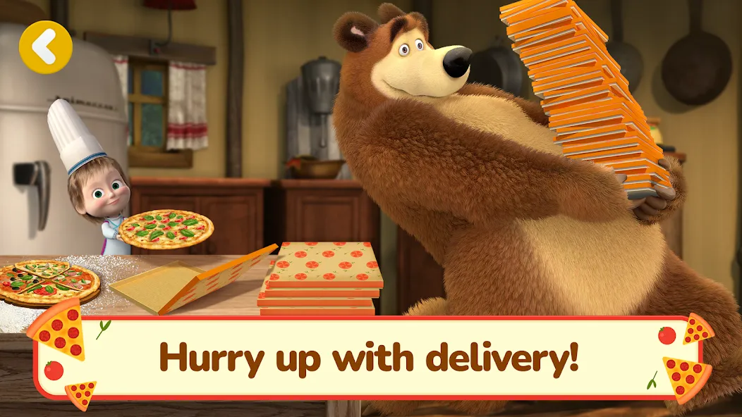 Скачать взлом Masha and the Bear Pizza Maker  [МОД Unlimited Money] — последняя версия apk на Андроид screen 4