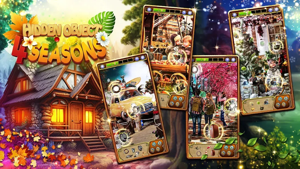 Взломанная Hidden Object: 4 Seasons (Хидден Объект)  [МОД Много монет] — стабильная версия apk на Андроид screen 1