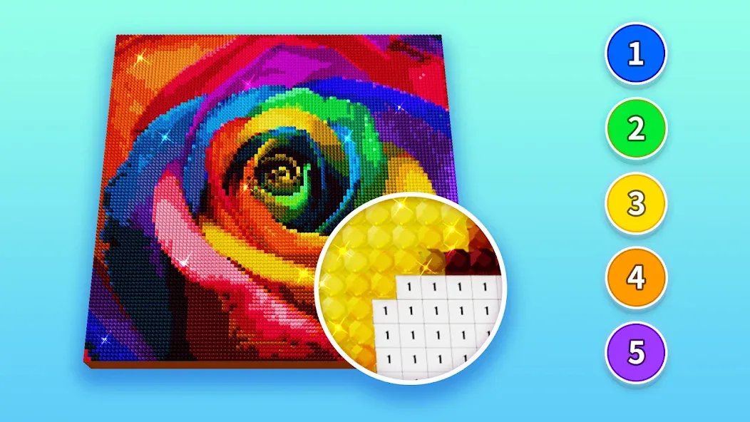 Взломанная Diamond Painting by Number (Даймонд пейнтинг по номерам)  [МОД Unlimited Money] — последняя версия apk на Андроид screen 3