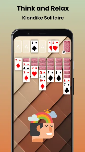 Скачать взломанную Klondike Solitaire Offline  [МОД Mega Pack] — полная версия apk на Андроид screen 1