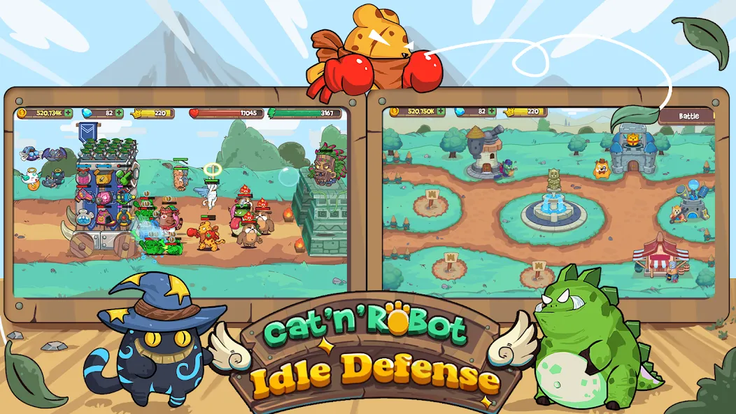 Взлом CatnRobot Idle TD: Battle Cat (КэтТауэр Айдл ТД)  [МОД Меню] — полная версия apk на Андроид screen 2