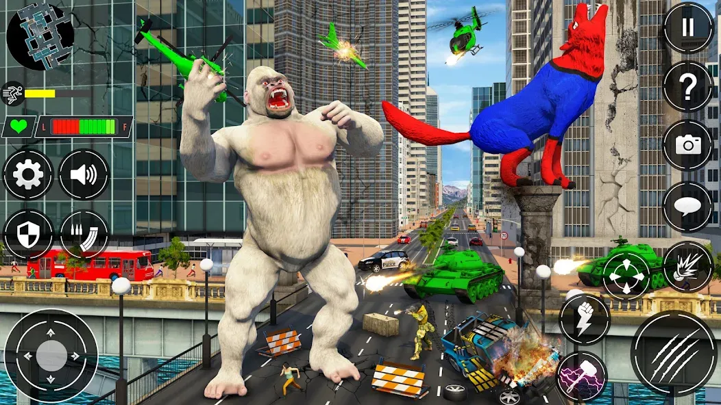 Скачать взломанную Giant Gorilla Bigfoot Monster (Энгри Горилла)  [МОД Unlocked] — последняя версия apk на Андроид screen 4