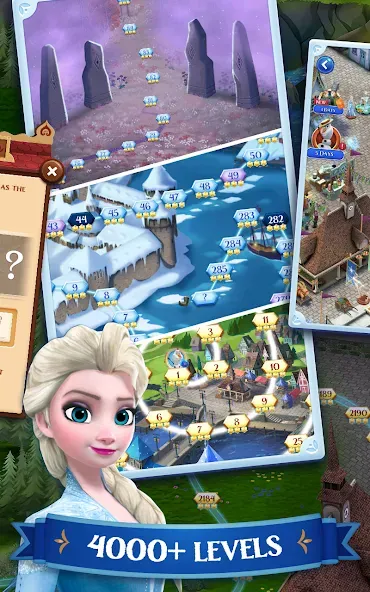 Взломанная Disney Frozen Free Fall Games  [МОД Unlimited Money] — последняя версия apk на Андроид screen 3