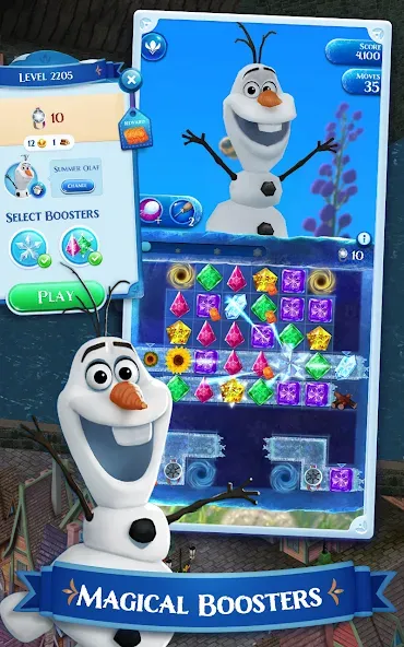 Взломанная Disney Frozen Free Fall Games  [МОД Unlimited Money] — последняя версия apk на Андроид screen 5